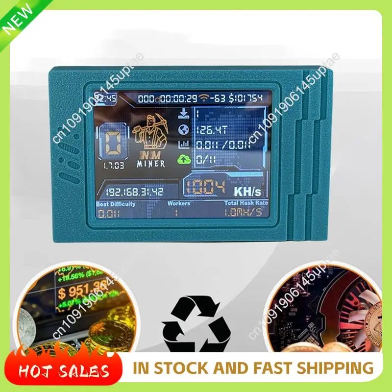 

N88R Nerdminer V2 MAX 1050KH/S BTC Solo Miner Crypto Bitcoin Mining Rig 2,8-дюймовый интеллектуальный дисплей Nerdminer Win 3,125 BTC