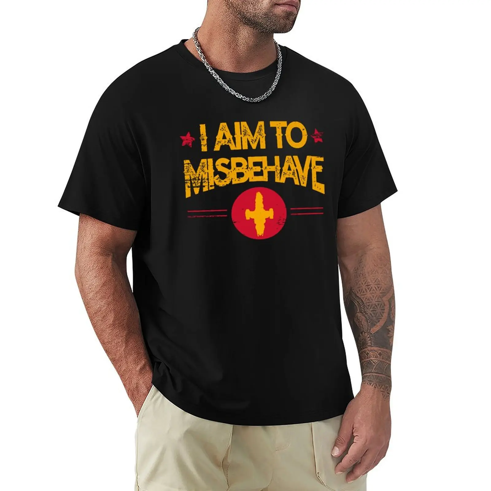 I aim to Misbehave T-Shirt Casual Lightweight Short Sleeve Top