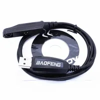 Baofeng UV-9R Plus Pro Waterproof Radio USB Programming Cable w/ CD Driver for UV9R Plus ERA BF-A58 BF-9700 GT-3WP Walkie Talkie