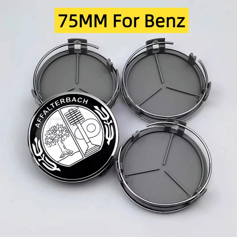 75mm 4pcs Wheel Center For AMG Hubcap Silver AFFALTERBACH AMG Wheel Center Cap AMG Hub Cap For Mercedes GLC GLE GLS A/B/C/E/S/G