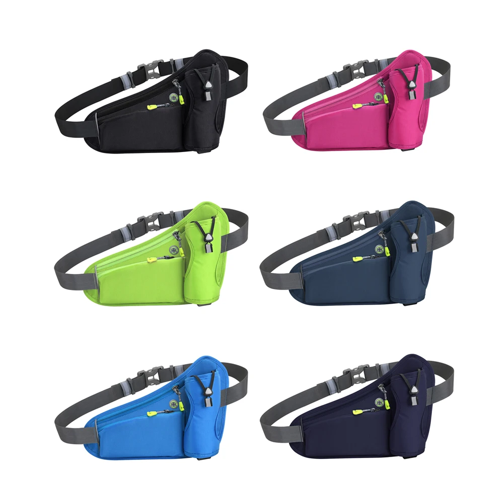 Hydration Belt Pack Reflective Running Bum Bag Large Capacity Water Bottle Holder Bag Multifunction for Running Cycling