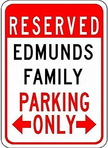 

Металлический жестяной Настенный декор 8x12 дюймов, семейная парковка Edmunds, подарок для офиса, подвала, гаража, колледжа, общежития, других мест, Настенный декор T