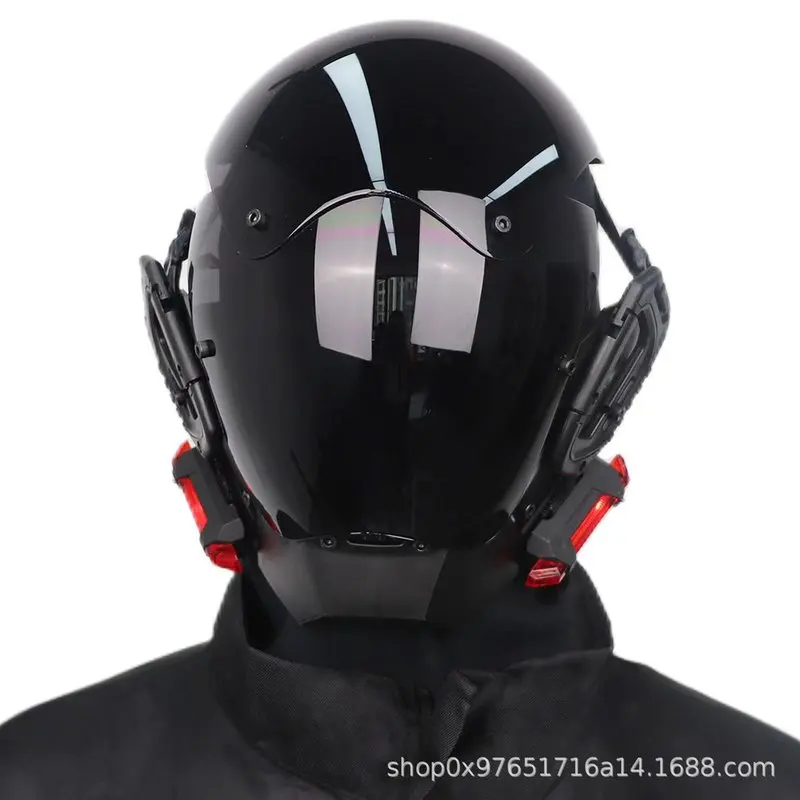 New Cyberpunk Helmet Shinobi Mask Robot Samurai Mask Cosplay Techwear Cyber Punk Hi-Tech Helmet Armor Futuristic Toys Gift
