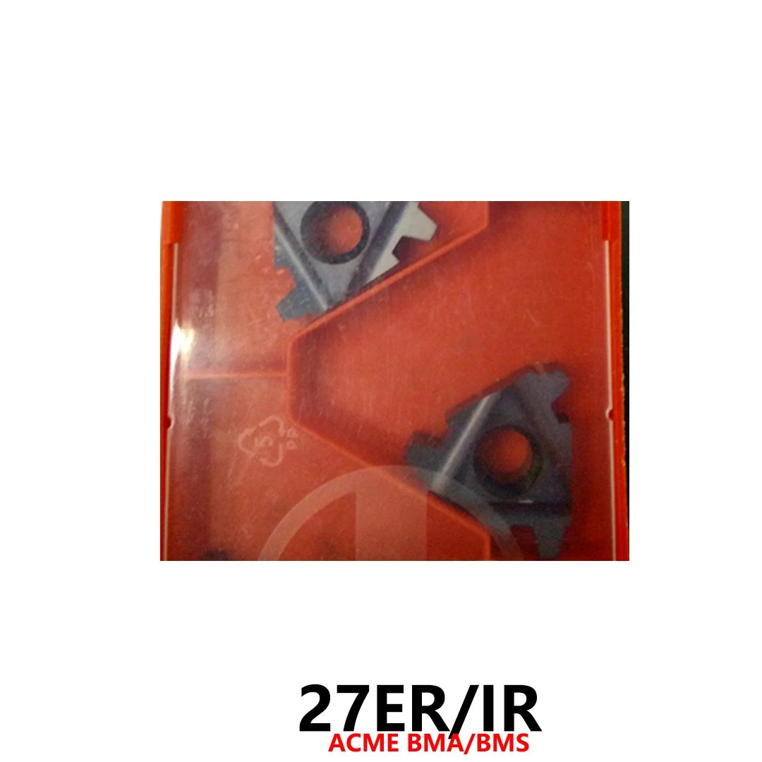 Original 27ER 27IR 4ACME BMA BMS Threading Cutter Carbide Inserts CNC Tools Blades 27 ER IR 4 ACME Threaded Turning For Metal