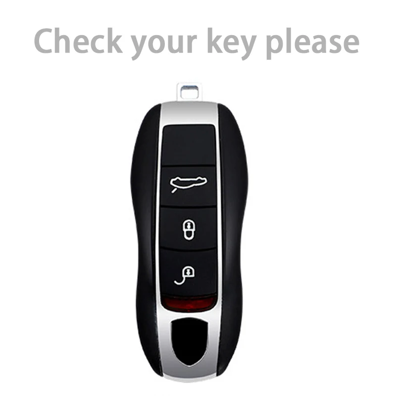 For Porsche Panamera Boxster 986 987 981 Cayenne 911 996 Macan Leather TPU Car Smart Key Case Cover Shell Keychain