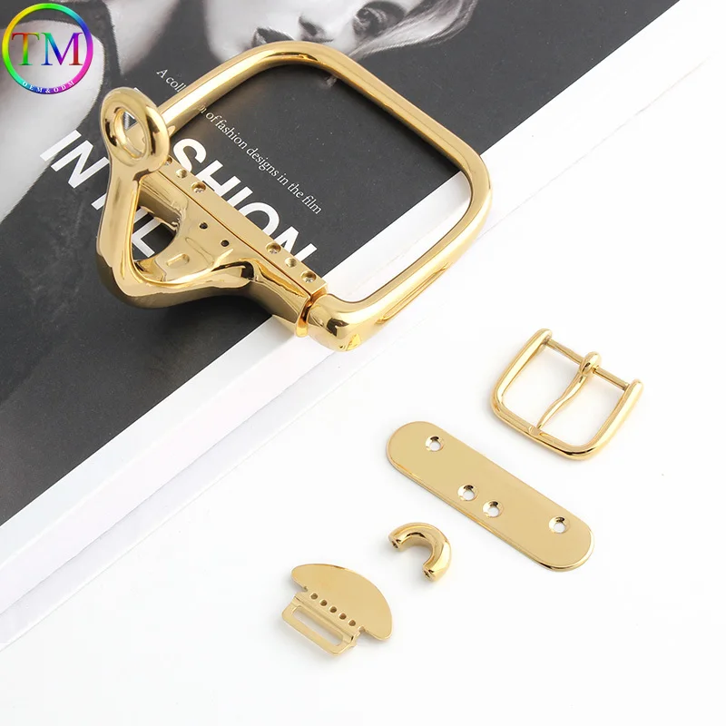 1/5Sets Stainless Steel Gold Metal Decorative Lock For Versatile Saddle Bag Cowhide Shoulder Crossbody Bag Lock Accessories