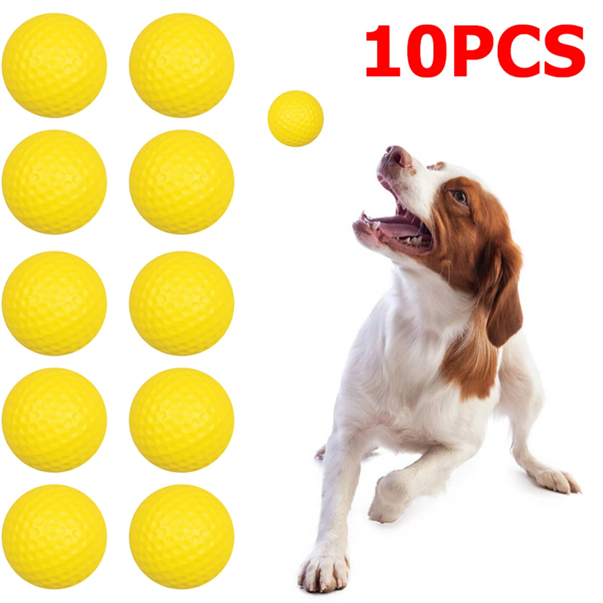 6pcs 4cm Yellow PU Soft Golf Ball Adult Stress Relief Kneading Toys Indoor Golf Practice Accessories Creative Release Toys Gifts