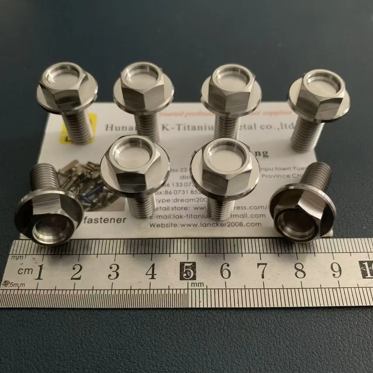 M8x20  Gr5 Titanium hexagon12 flanged18 head bolt/screw for Motor
