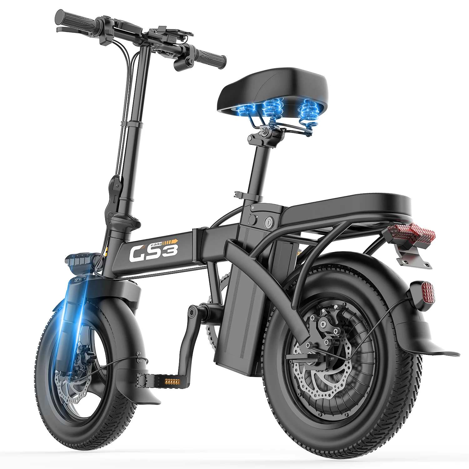TOOFLY GS3 Elektrofahrrad für Erwachsene, 250 W Motor, 48 V, 15 Ah Batterie, urbanes Pendeln, E-Bike, 14-Zoll-Reifen, faltbares Elektrofahrrad – Detail 9