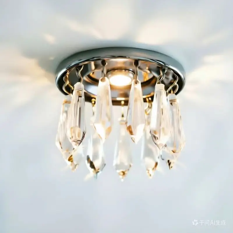 New modern crystal chandelier lustres de cristal living room lighting Dia8*H5.5cm crystal corridor light mini LED lamps