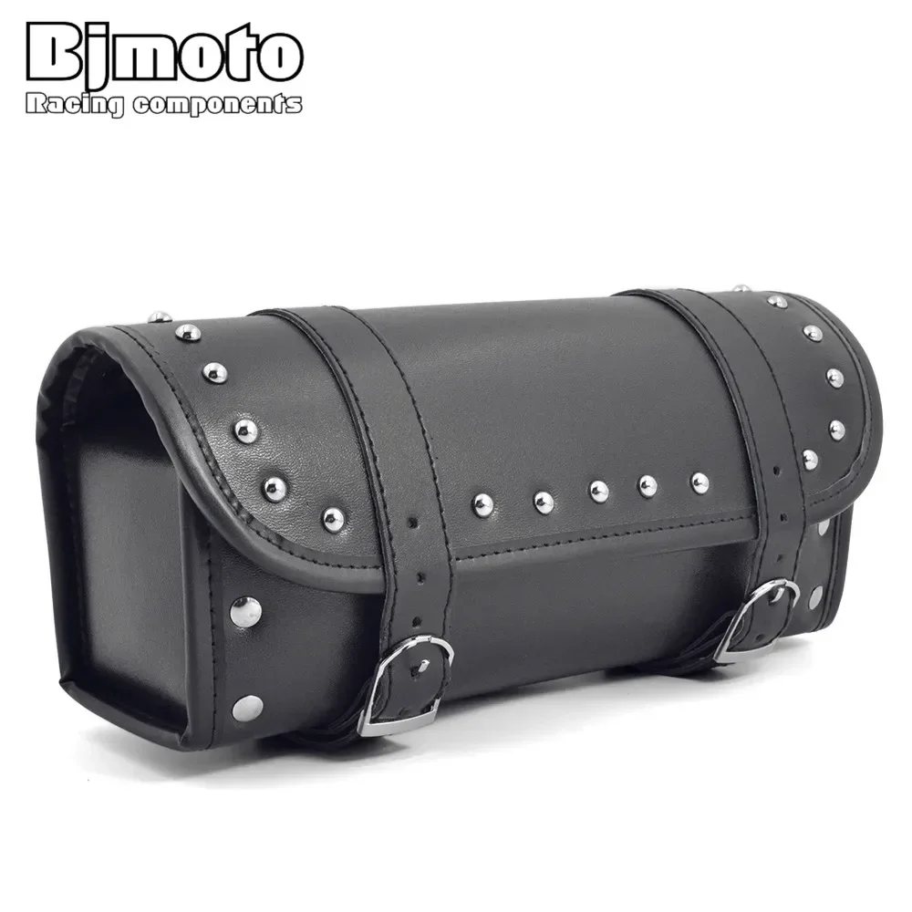 

Motorcycle Saddlebag Side Bag PU Leather Tool Bag Black Motorbike Saddle Bags For Pannier side Saddlebag