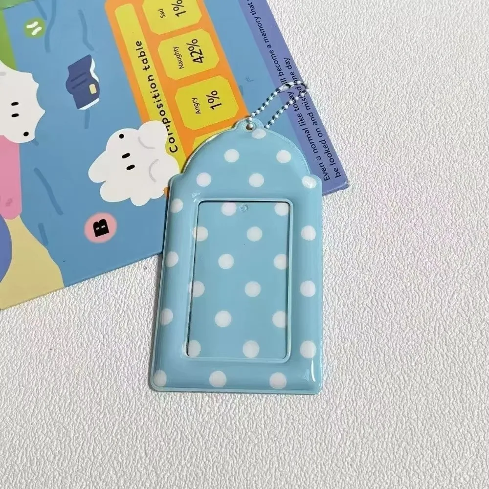 2026 3 Inch Card Holder Polka Dot Small Card Storage Kpop Idol Card Holder PVC Pendant Keychain Backpack Accessories
