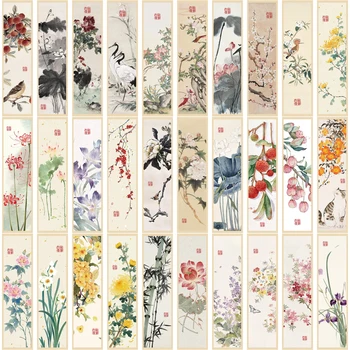 30 قطعة الإشارات المرجعية على الطراز الصيني للهدايا قراءة مكافأة الكتاب القرطاسية اللوازم المكتبية طلاء حبر نمط المرجعية ﻿