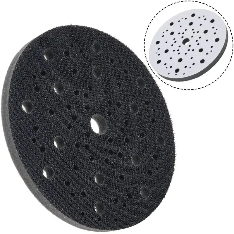 AB46-Soft Sponge Buffer For Orbital Sander 2 Pack 150Mm 6 Inch 70 Holes Backing Pad Polishing Tool Accessories Interface Pads