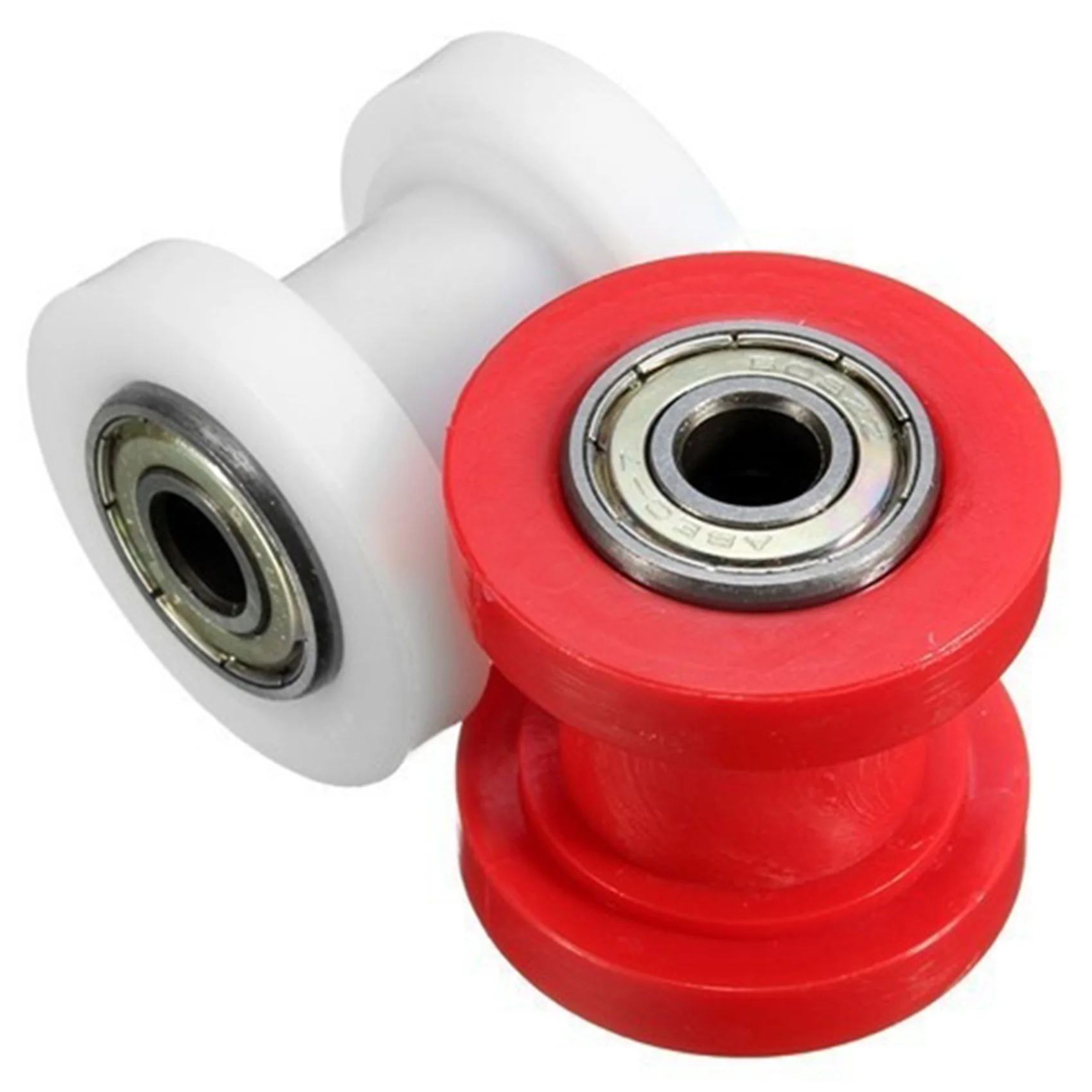 ODIES-4X Rueda rodante tensora de cadena de piñón guía de cadena de adaptación de motocicleta todoterreno adecuada para XR CRF KLX110 (blanco)