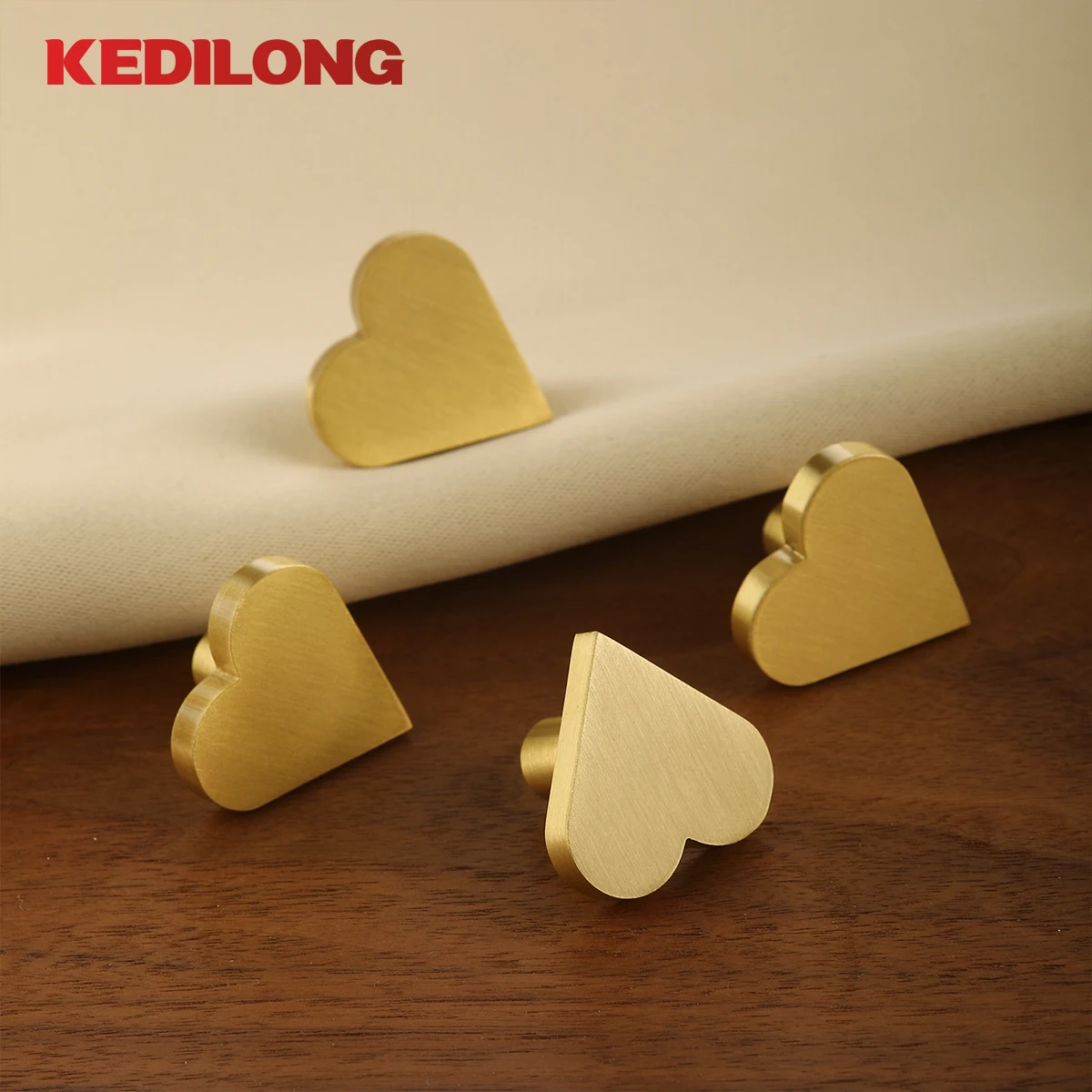 KEDLO Personalized brass love handle creative modern simple gold light luxury copper cabinet door shoe cabinet drawer knob