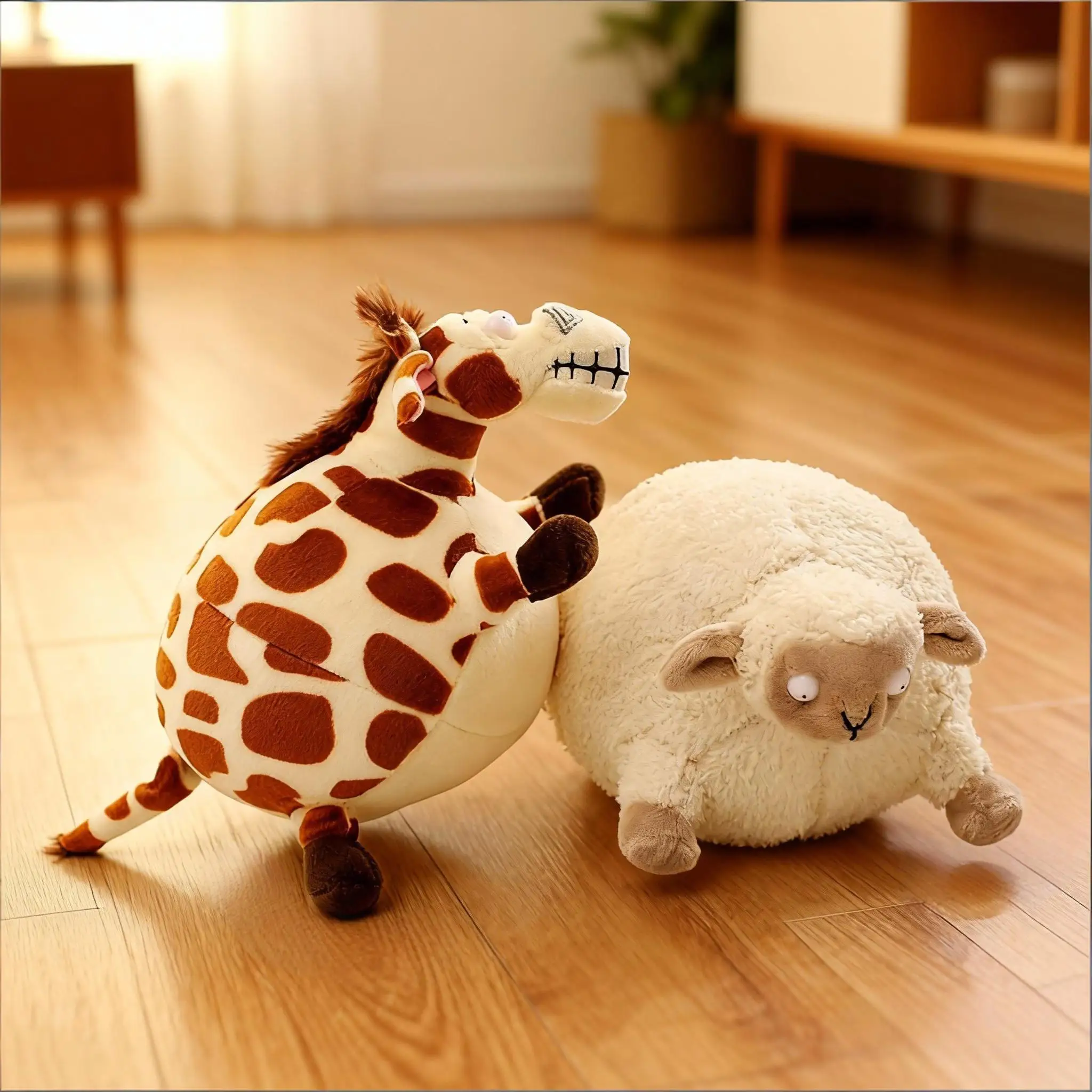 ぽっちゃり丸い動物ぬいぐるみキーホルダー羊カバシマウマユニコーン馬キリンソフト人形ぬいぐるみおもちゃバックパックチャーム誕生日プレゼント