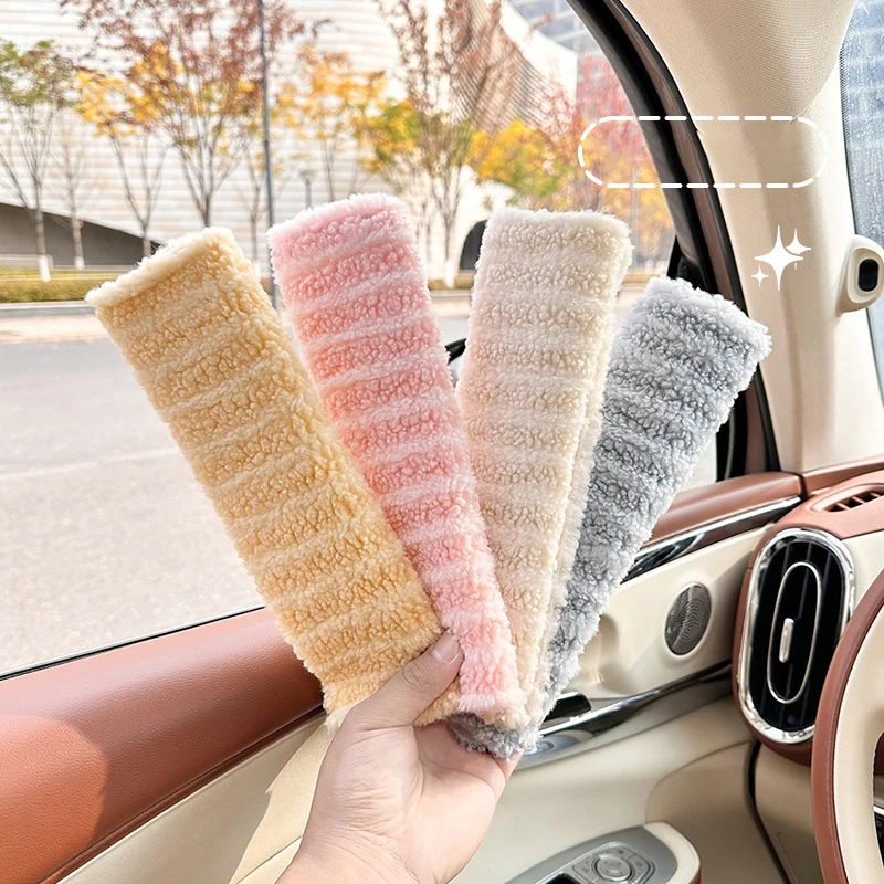 

1Pc Universal Car Seat Belt Cover Soft Plush Shoulder Protector Pad Comfort Faux Fur Seatbelt Cushion Car Interior Accessories