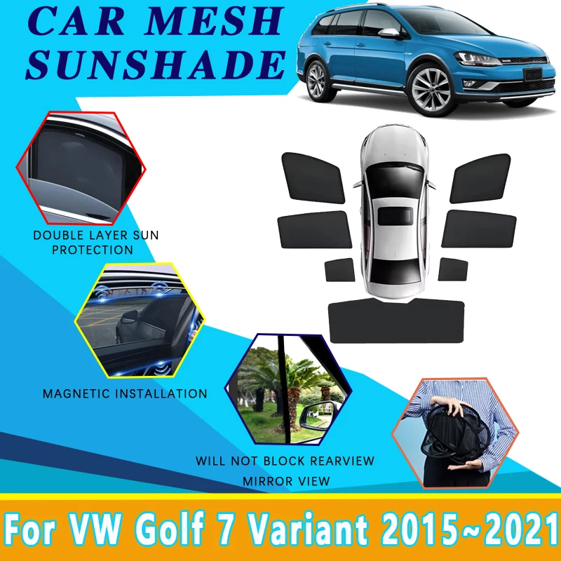 

Сетчатые солнцезащитные козырьки для Volkswagen VW Golf 7 MK7 Variant 2015 2016 2017 2018 ~ 2021 Солнцезащитные магнитные шторы для окон Автомобильные аксессуары