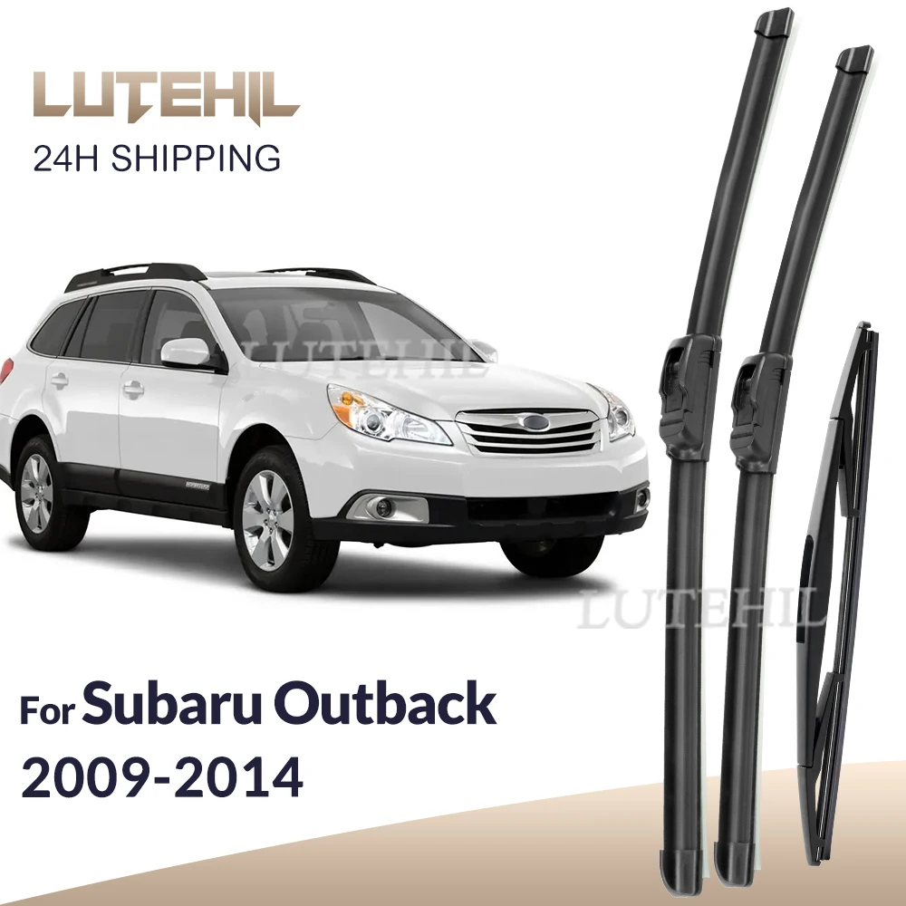 Para Subaru Outback BR / BM 2009-2014 2010 2011 limpiaparabrisas delantero y trasero limpiaparabrisas cepillos de ventana 26 "+ 19" + 14"