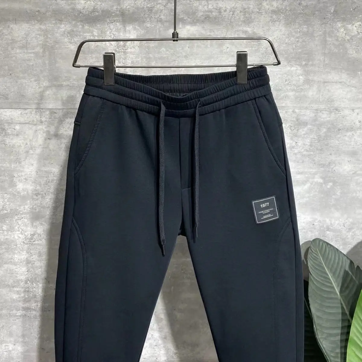 Men\'s Clothing 2024 New Men\'s Casual Pants Elastic Waist Winter Harem Pants Korean Jogger Trousers Thick Warm Brushed Pants