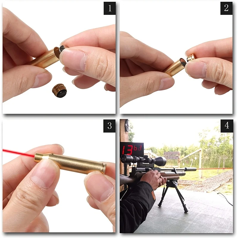 Red Laser Bore sighter Boresight CAL 7.62x3.9 ซม./0.3x1.5 นิ้วตลับหมึก