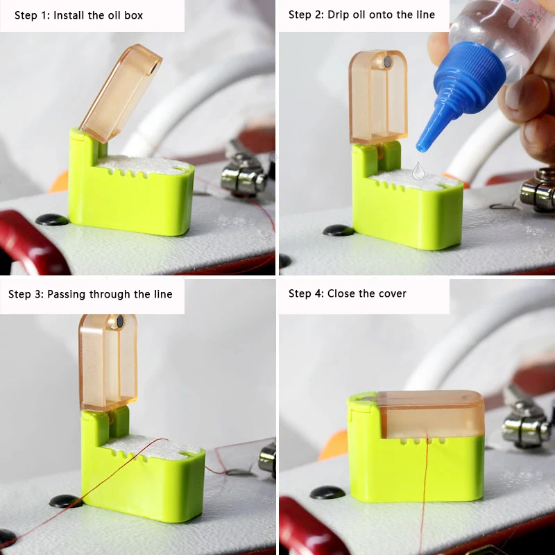 1Pc New Universal Color Sewing Machine Magnet Thread Box Oil Filter Silicone Oil Cup Anti breakage Wire