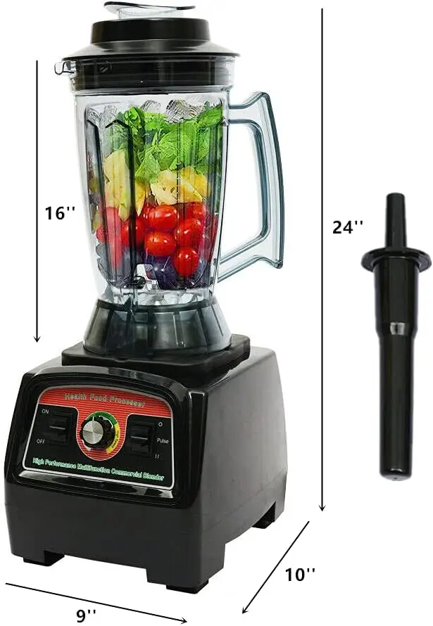 Countertop Blender 2800W Commercial Smoothie Blender Shakes Smoothies Juicer Maker Machine with 140 OZ BPA Free Pit