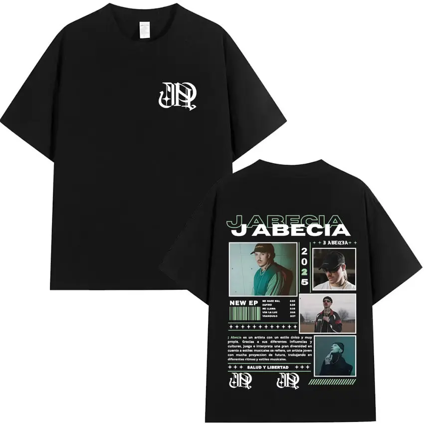 

Rapper J Abecia 2025 Harajuku Merch Graphic TShirt Mens High Quality Oversized Cotton T-shirt Cozy T Shirts Streetwear Teenagers