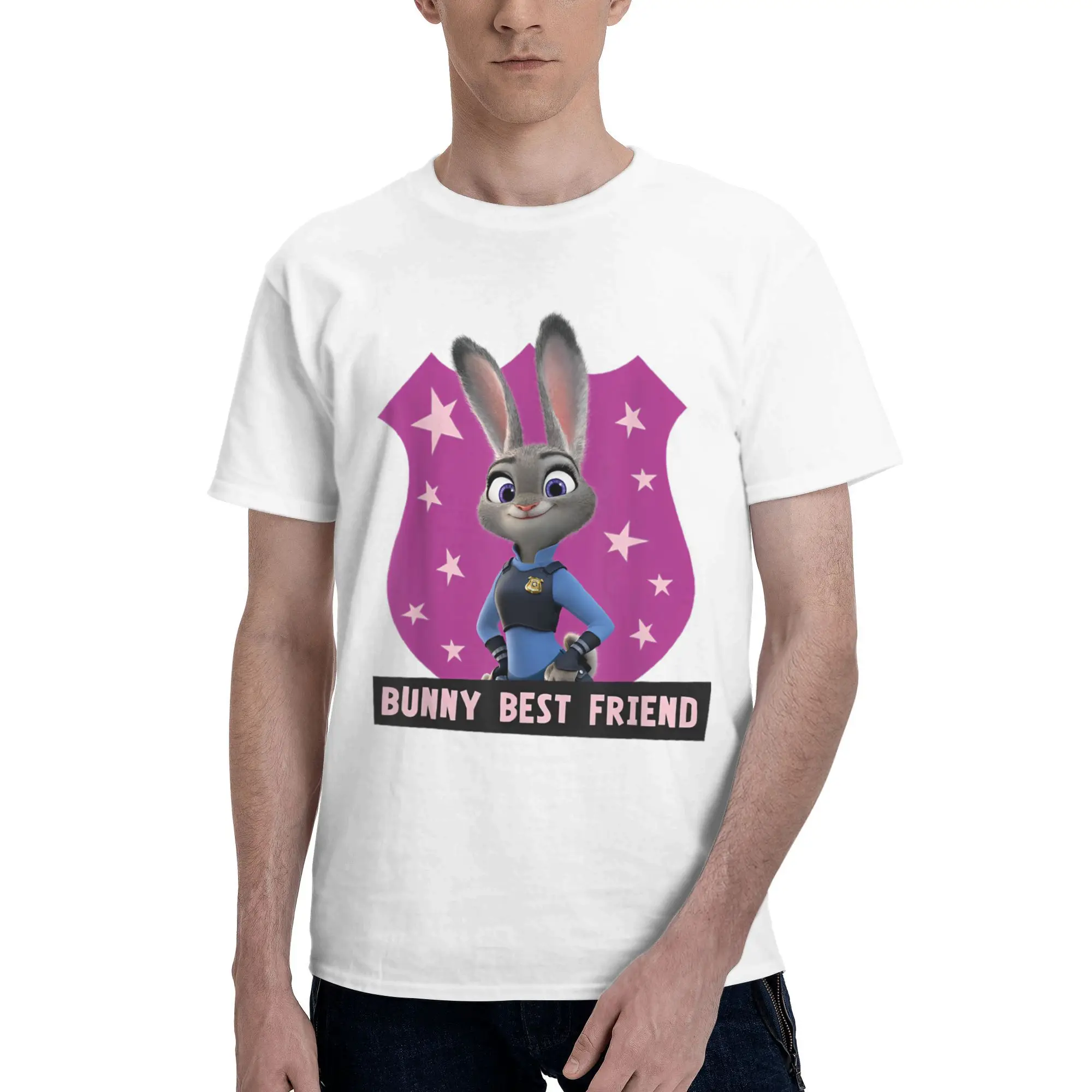 

Zootopia Judy Hopps Bunny Best Friend Accessories Men Women T Shirt 100% Cotton Tee Print T-shirt Clothes