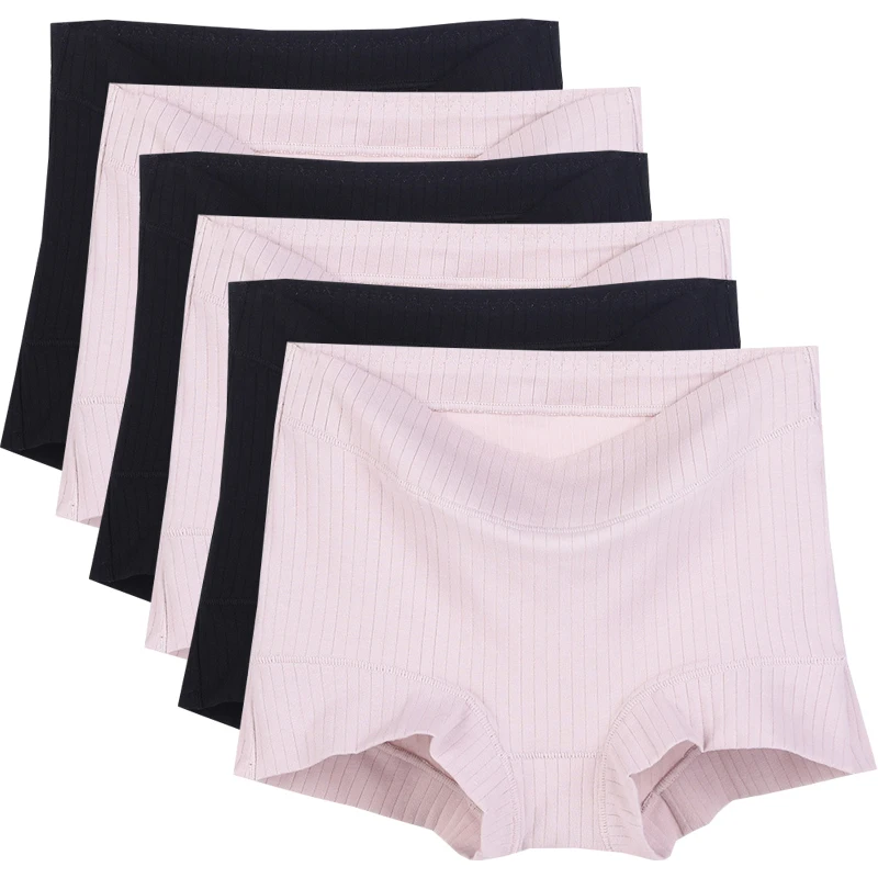

6 шт., трусики из чистого хлопка, женские однотонные трусы больших размеров, дышащие трусы для девочек, женские трусики с высокой талией, удобные короткие