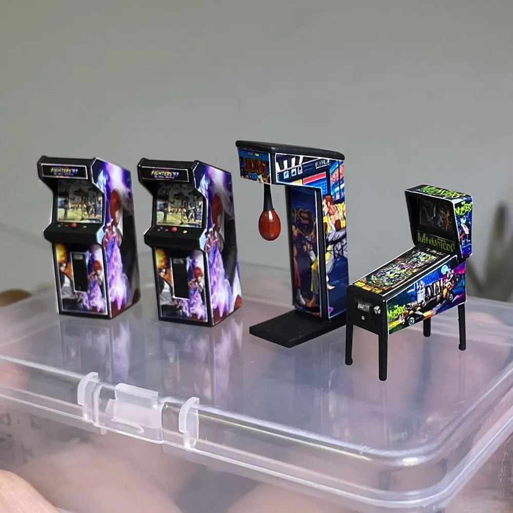 

1:64 scale Arcade Pinball Machine Miniature Model Garage Modification Store Decoration Scene Auto Repair Shop Figure Accessorie