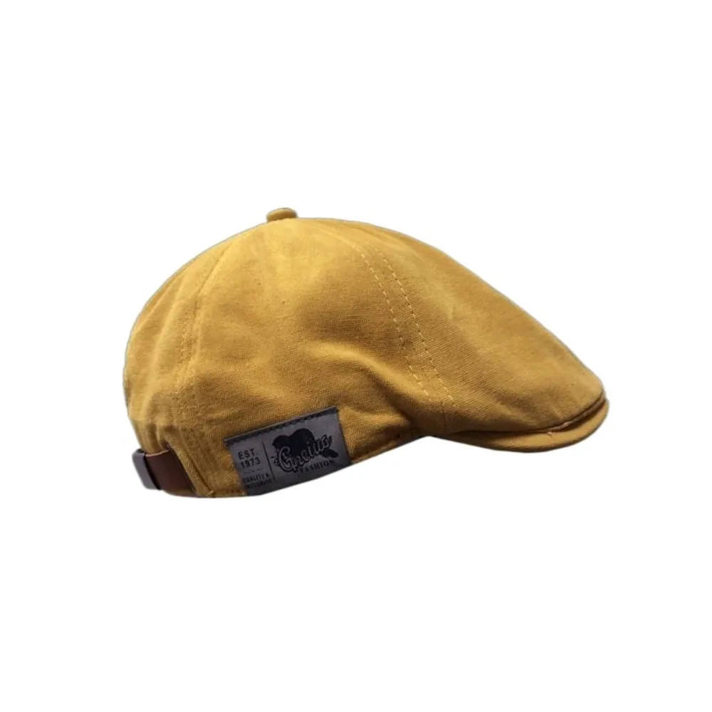 

British Western Style Berets Vintage Cap Adjustable Retro Classic Men Berets Hat Breathable Cotton Baseball Cap Summer Autumn
