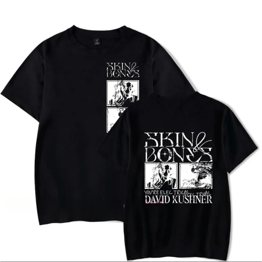 

David Kushner Skin and Bones Merch Oversized T Shirt Women Men Summer Fashion Crewneck Short Sleeve Funny Tshirt Graphic Tees