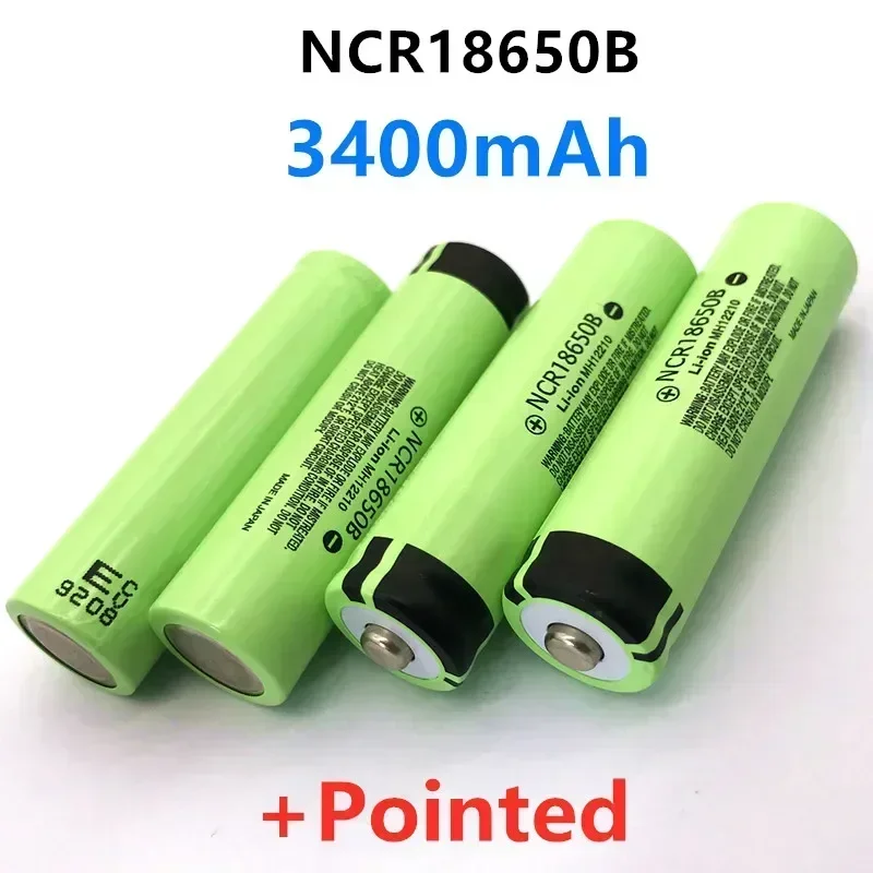 2024 Neue 18650 Rechargeable Batteries 3.7 V 3400mah NCR 18650B Lithium-akku Taschenlampe Spezielle Batterie + Spitze