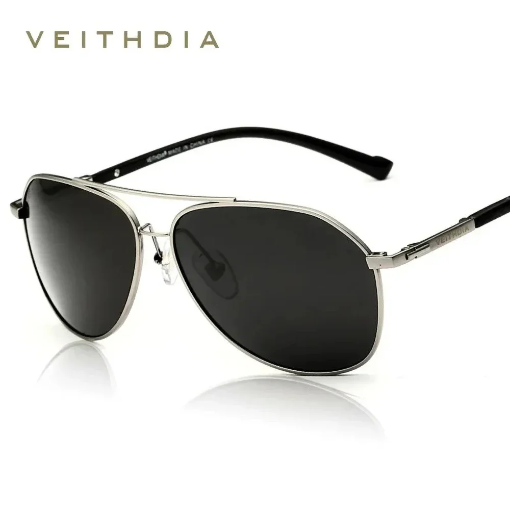 

VEITHDIA New Arrival Protective Sunglasses Polarized UV400 Mirror Lens Glasses Pilot Eyeglasses Driving Glasses For Male VH02366