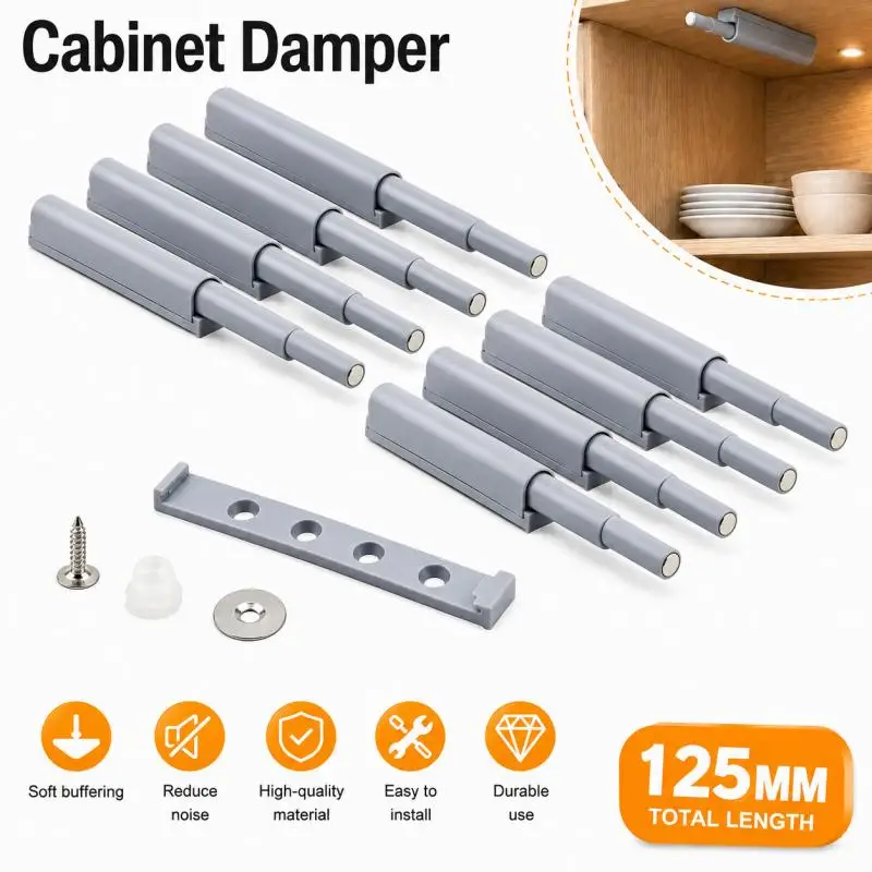 5~20pcs Damper Buffers Kitchen Cabinet Catches Door Stop Drawer Soft Quiet Close with Invisible Handle Home Furniture Hardware