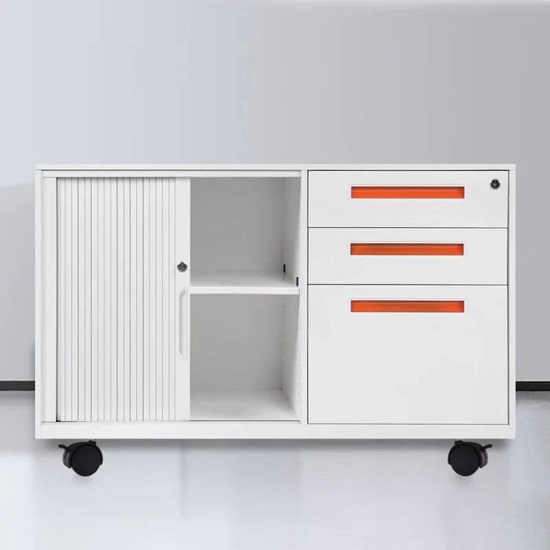 LH File Cabinet Steel Mobile Side Wheeled Tin Drawer Cabinet