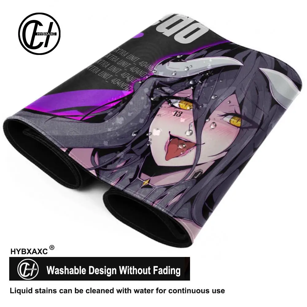 Alfombrillas de ratón para Gamer Albedo, alfombrilla de Anime para teclado de chicas sexys, Protector de escritorio para juegos, alfombrilla grande Xl, alfombrillas de escritorio lindas