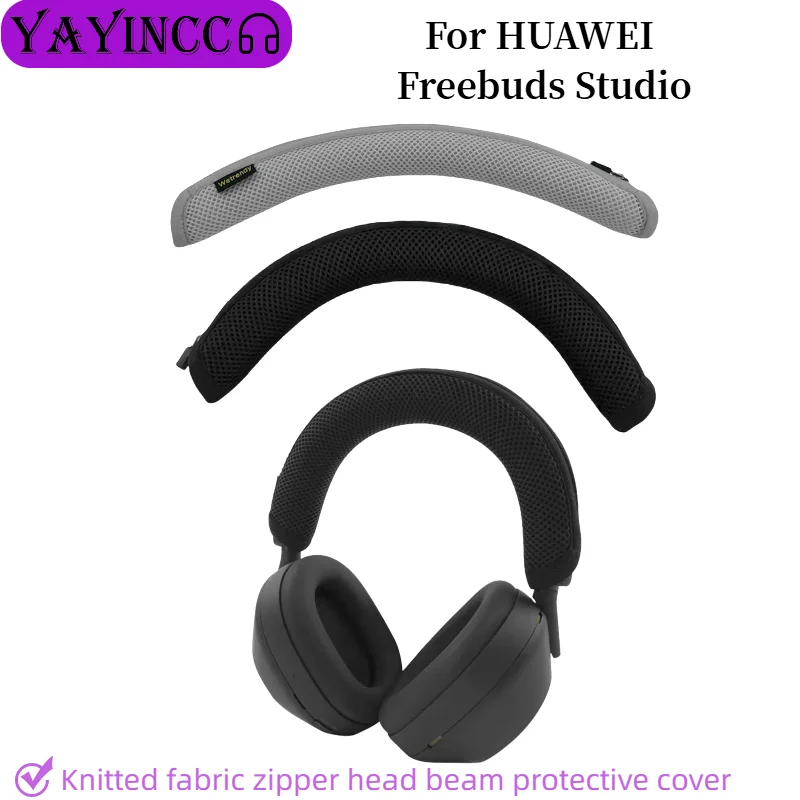 

Advanced feeling Headphone Head Beam Cover for HUAWEI Freebuds Studio earphone Zipper knitted fabric headband protective cover