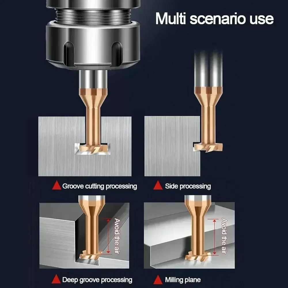 

Новая твердосплавная фреза с Т-образным пазом, 4-зубчатая фреза с покрытием, фреза с круглой ручкой, долбежные фрезы