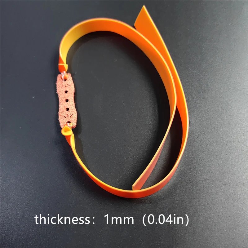 New 5 /10 Pack Red Thickness 1mm/0.04inch, Leather Color And Design Random, Slingshot Latex Flat Rubber Band Shooting