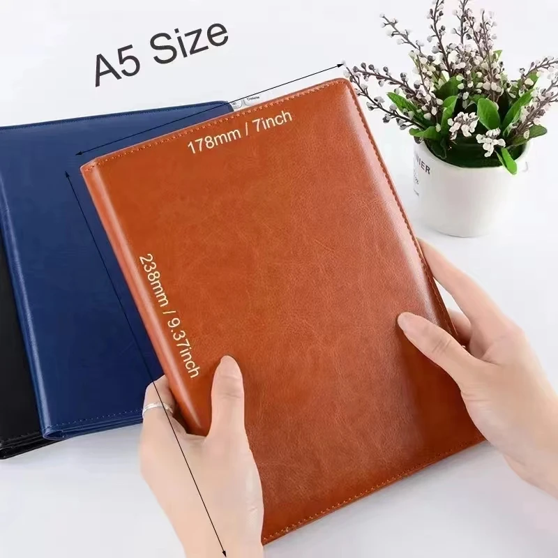 A5/A4 PU Leather Clipboard with Clip File Folder Document Bag for Business Meetings Contracts Office School Supplies