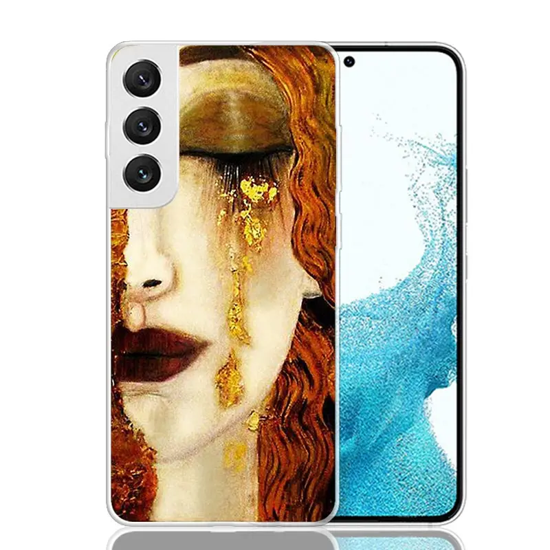 Kiss by Gustav Klimt Desig For Samsung Galaxy S25 S24 S23 S21 S22 Ultra Phone Case S10 Plus S20 FE + Housing Shell Coque Cover