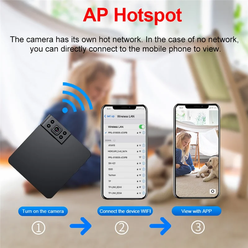 B04B-Mini telecamera di sorveglianza Wifi wireless CCTV Connettiti al telefono Sicurezza Video Registra visione notturna HD