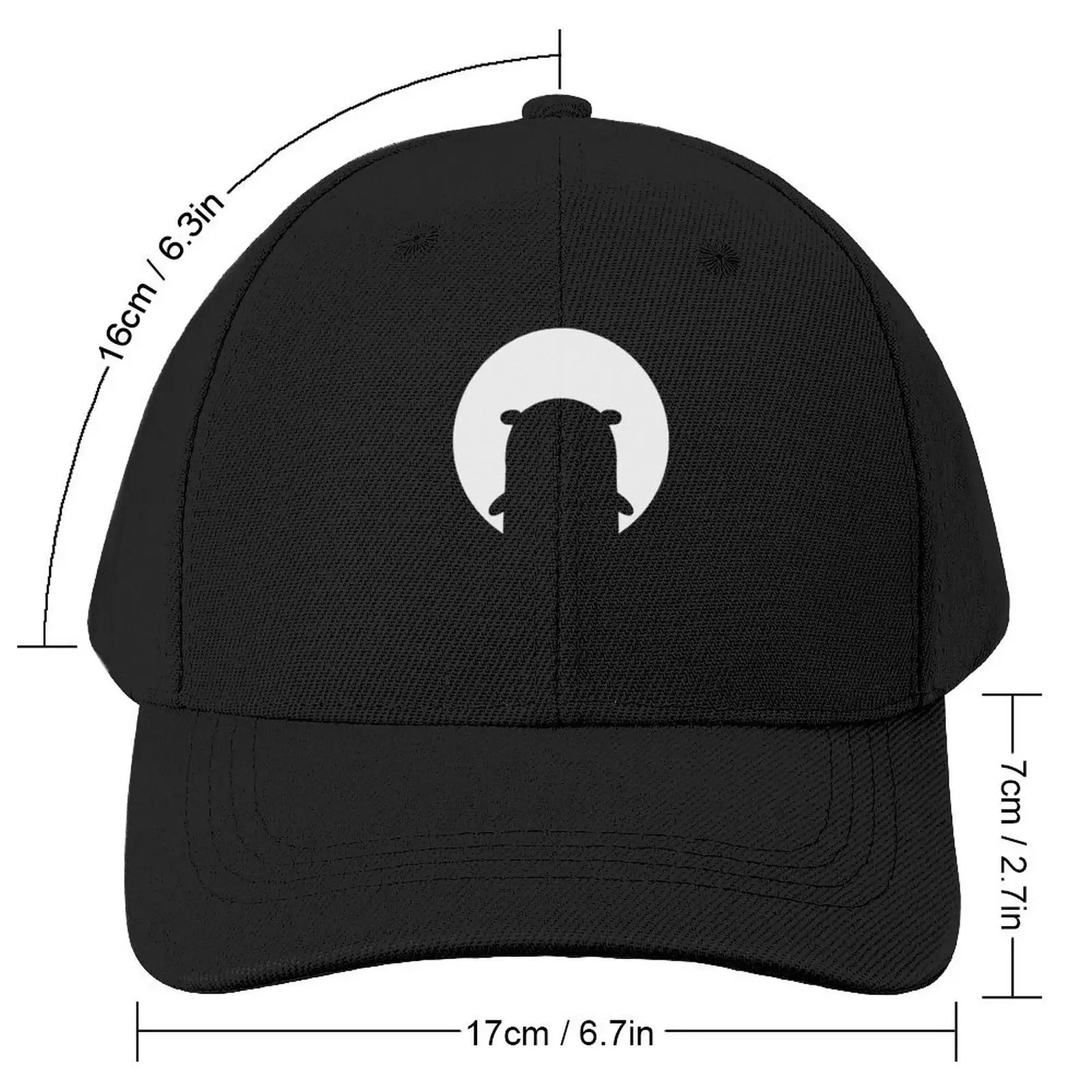 Golang gopher white silhouette Baseball Cap Luxury Hat Mountaineering fishing hat Streetwear Boy Women's