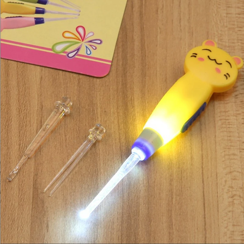 Baby Care Ear Cleaner LED Flashlight Earpick Remove Ear Wax Ear Curette Hygiene Ear Cure Ear Cleaning Tools