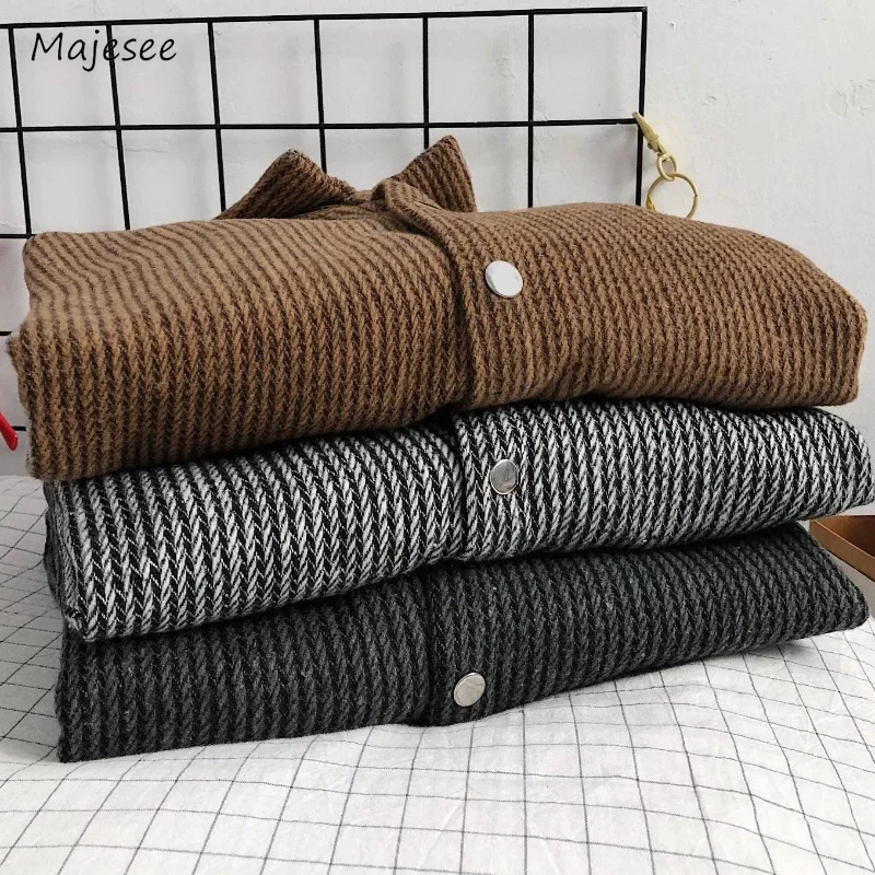 

Autumn Jackets Men Retro Teenagers Hong Kong Style 3 Color Warm Blocking Overcoats Daily Fashion Temperament Casual Couple Ins