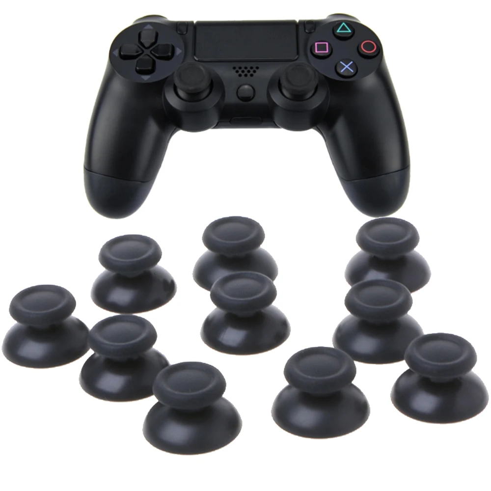 10Pcs Analog Thumbstick Thumb Stick Mushroom Joystick Replacement for Playstation 4 Ps4 Pro Controller Gamepad Repair Accessory