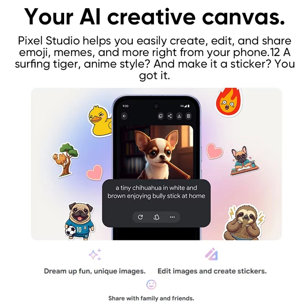 الإصدار العالمي لهاتف Google Pixel 9a 5G الذكي Google Tensor G4 شاشة 6.3 بوصة 120 هرتز Actua بطارية 5100 مللي أمبير في الساعة كاميرا خلفية 48 ميج
